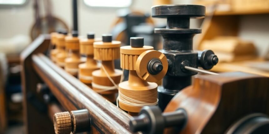 Spinning Jenny with eight spinning spindles